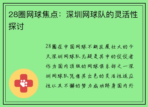 28圈网球焦点：深圳网球队的灵活性探讨